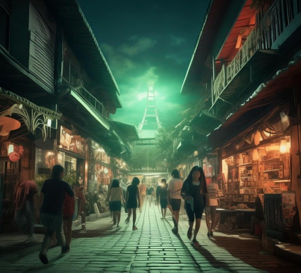 拉堡商贸街,保障市民安全的绿色之光 拉堡商贸街,保障市民安全的绿色之光